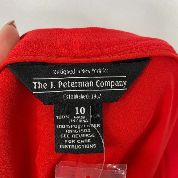 J. Peterman Co Red Dress Pants Sz. 10 NWOT - Picture 5 of 9